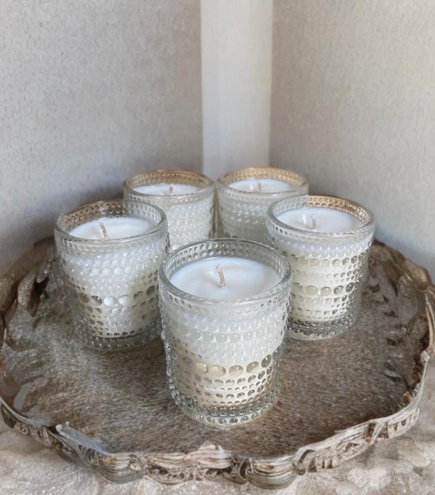 Votive Candles | Textured Glass