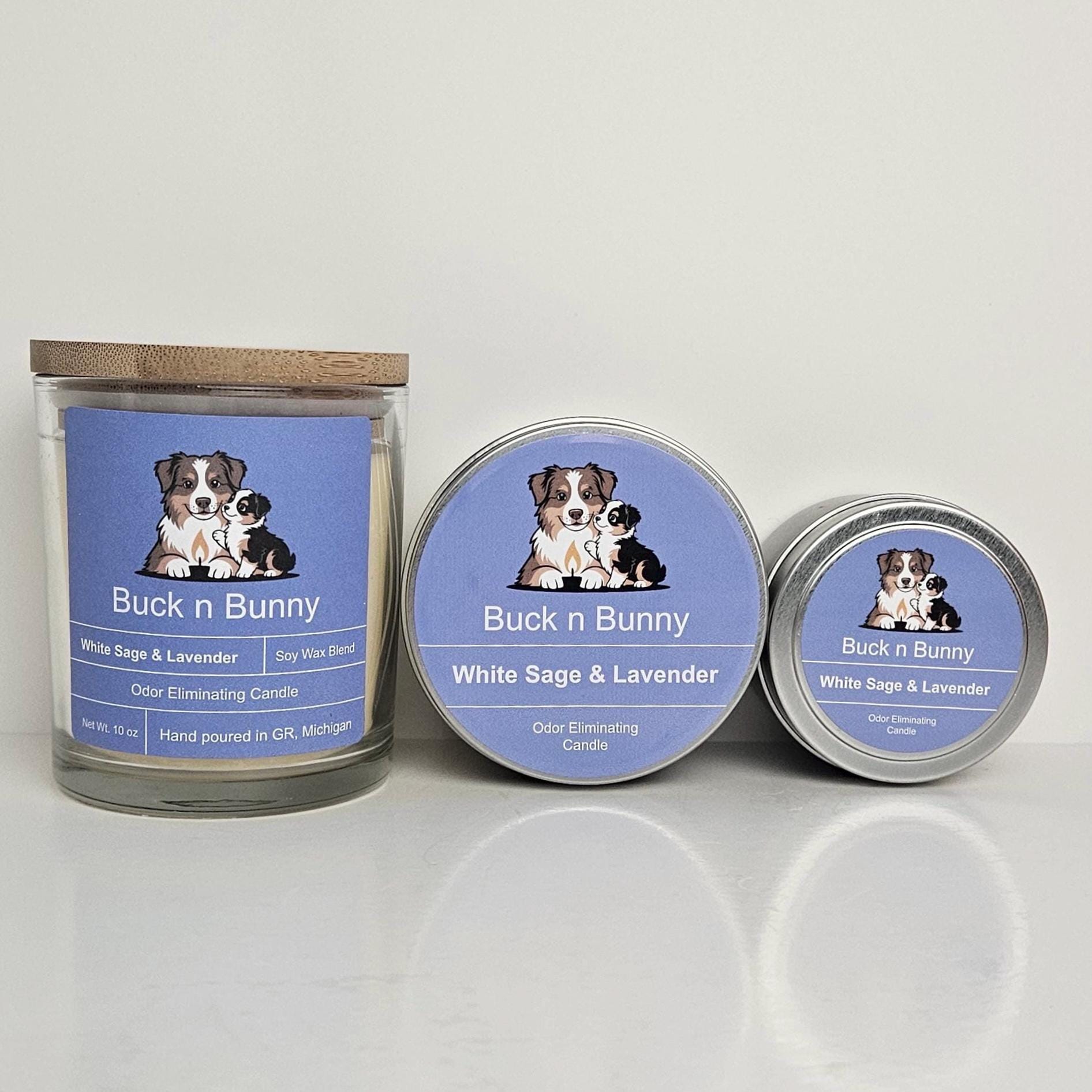 White Sage & Lavender | Odor Eliminating Candle | 10 oz