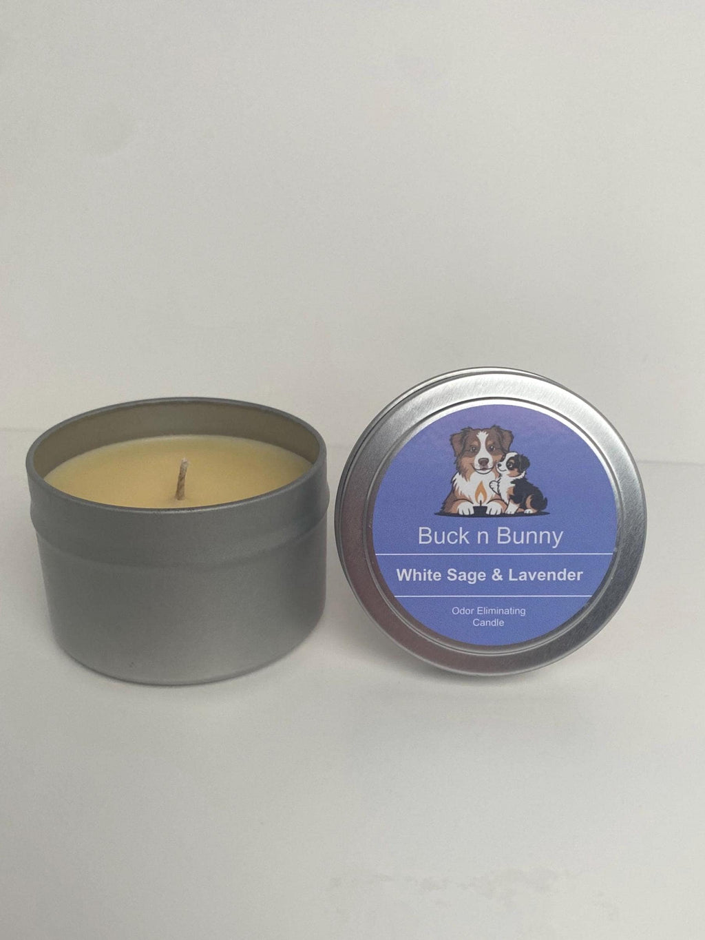 White Sage & Lavender | Odor Eliminating Candle | 4 oz Tin