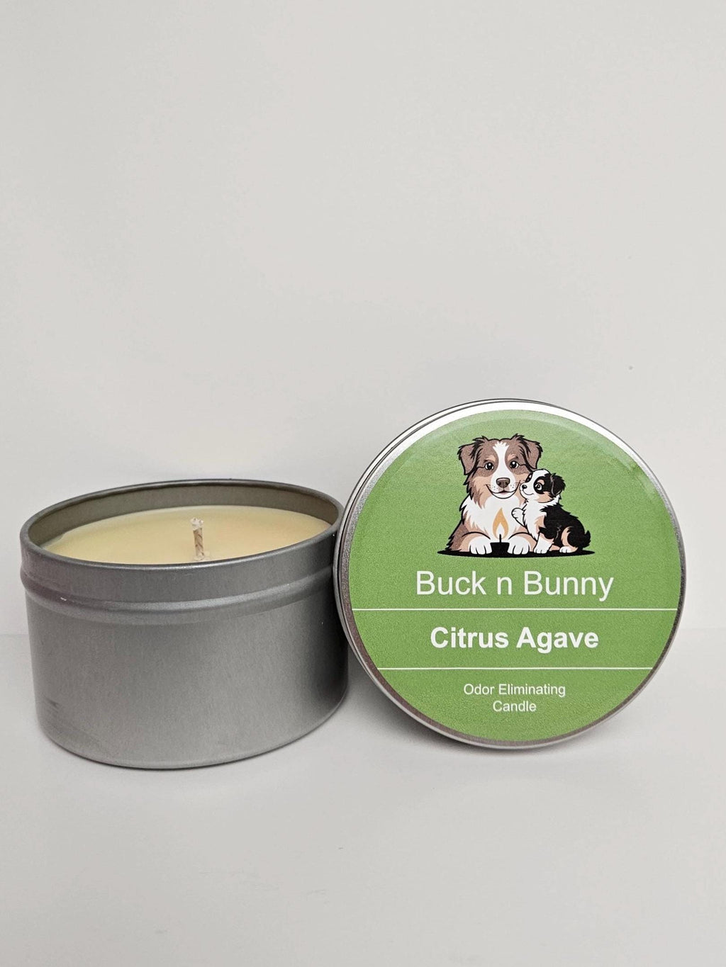 Buck n Bunny Co. Odor Eliminating Candle for Dog Moms, Citrus Agave