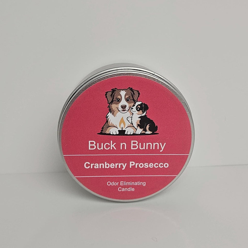 Buck n Bunny Co. Odor Eliminating Candle for Dog Moms, Cranberry Prosecco