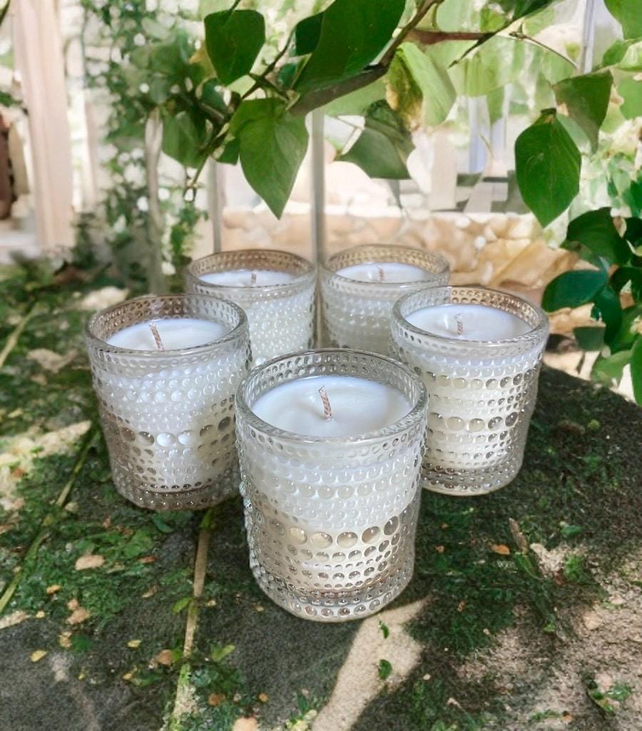 Votive Candles | Textured Glass