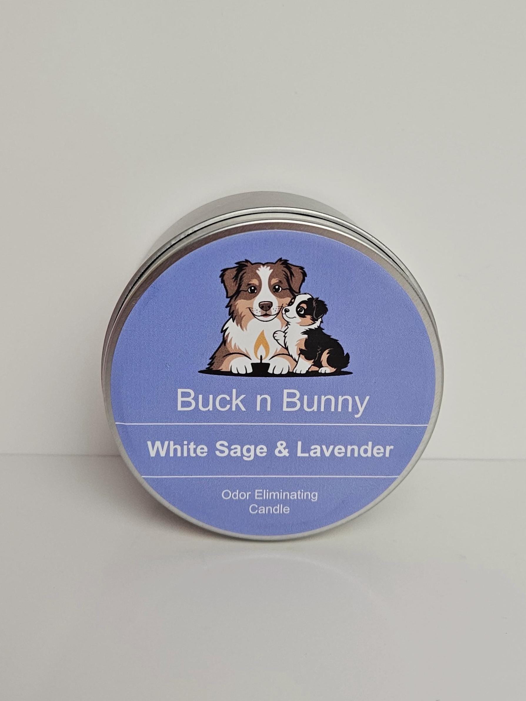 White Sage & Lavender | Odor Eliminating Candle | 8 oz Tin